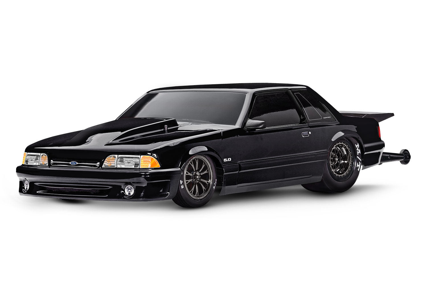 TRA94346-74-BLK 94346-74-BLK Drag Slash HD Ford Mustang 1/10 RWD Drag Car RTR, Black