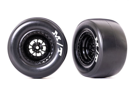 Traxxas 9476 Mickey Thompson ET Rear Drag Tires on Weld Wheels, Sticky Compound, Black (2)