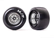 TRA9476R 9476R Mickey Thompson ET Rear Drag Tires on Weld Wheels, Sticky Compound, Chrome (2)
