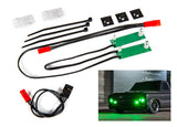 TRA9496G 9496G Drag Slash LED Front Headlight Set for Chevy C-10 Body, Green
