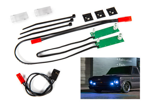 Traxxas 9496X Front LED Light Set for Ford Mustang Fox Body, Blue