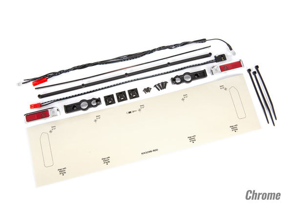 TRA9497R 9497R Drag Slash LED Tail Light Set for Chevy C-10 Body, Chrome