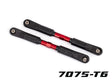 TRA9547R 9547R Front Aluminum Camber Links, Red