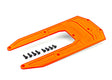 TRA9623T 9623T Aluminum Chassis Skidplate, Orange