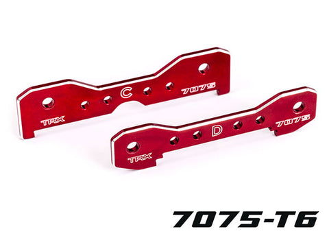 Traxxas 9630R Aluminum Rear Tie Bars, Red