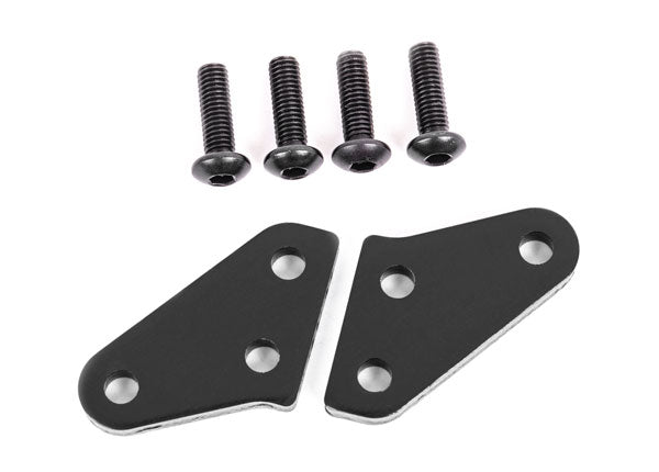 TRA9636A 9636A Aluminum Steering Block Arms (2), Black