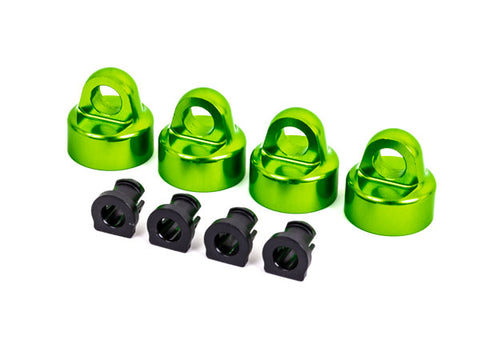 Traxxas 9664G Aluminum Shock Caps w/ Spacers, Green