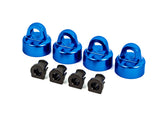 TRA9664X 9664X Aluminum Shock Caps w/ Spacers, Blue