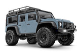 TRA97054-1-XBLU 97054-1-XBLU TRX-4M Land Rover Defender 1/18 4X4 Crawler RTR, Lt Blue