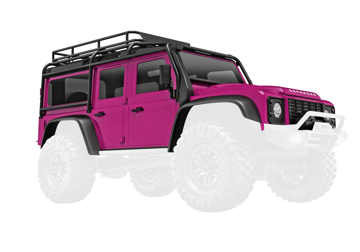 TRA9712-PINK 9712-PINK TRX-4M Land Rover Defender Assembled Body, Pink