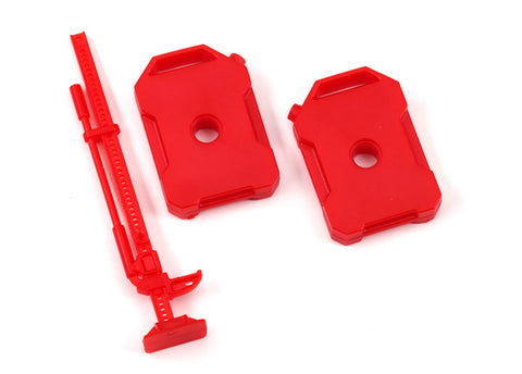 Traxxas 9721 Left & Right Fuel Canisters w/ Jack, Red