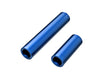 TRA9752-BLUE 9752-BLUE Center F&R Aluminum Female Driveshafts, Blue