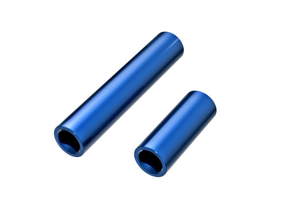 TRA9752-BLUE 9752-BLUE Center F&R Aluminum Female Driveshafts, Blue