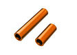 TRA9752-ORNG 9752-ORNG Center F&R Aluminum Female Driveshafts, Orange