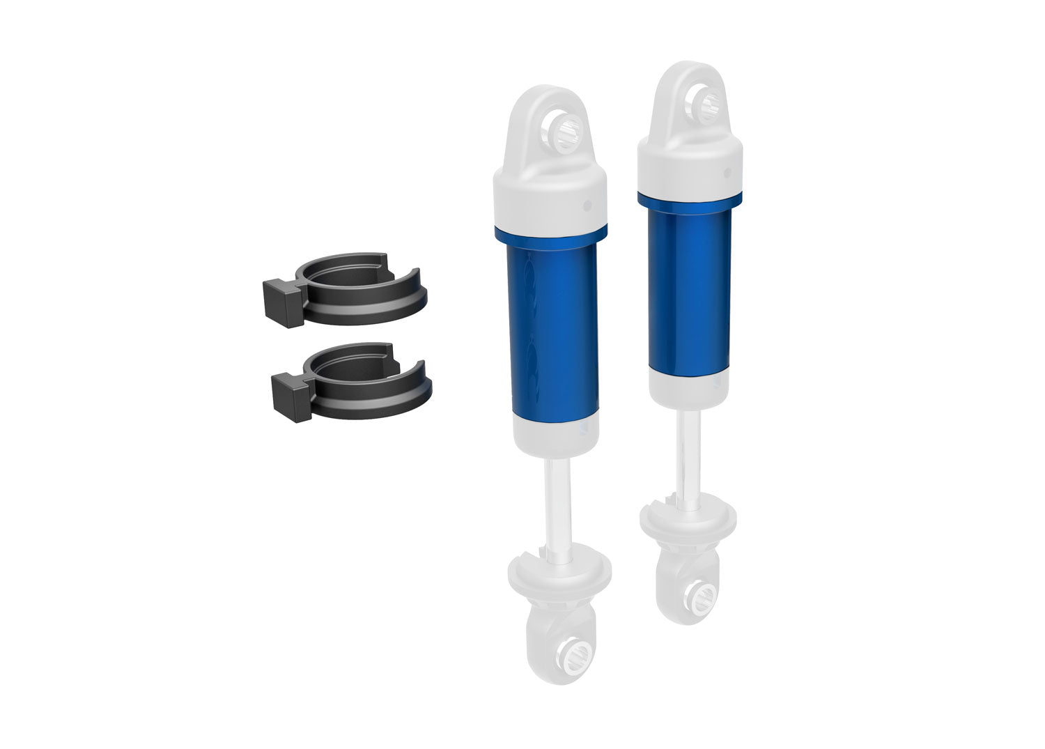 TRA9763-BLUE 9763-BLUE GTM Aluminum Shock Body, Blue