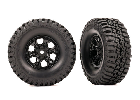 Traxxas 9774 2.2x1.0" Tires & Wheels, Black