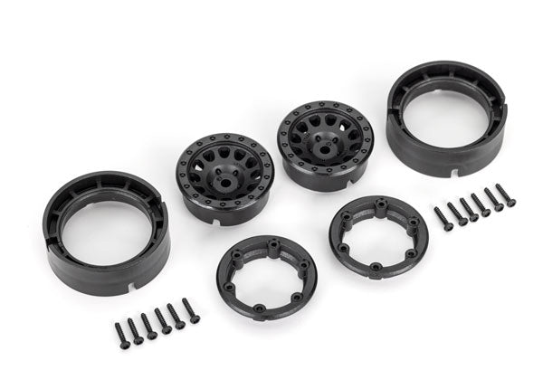 TRA9781 9781 1.0" Wheels w/ 105 Beadlock, Black