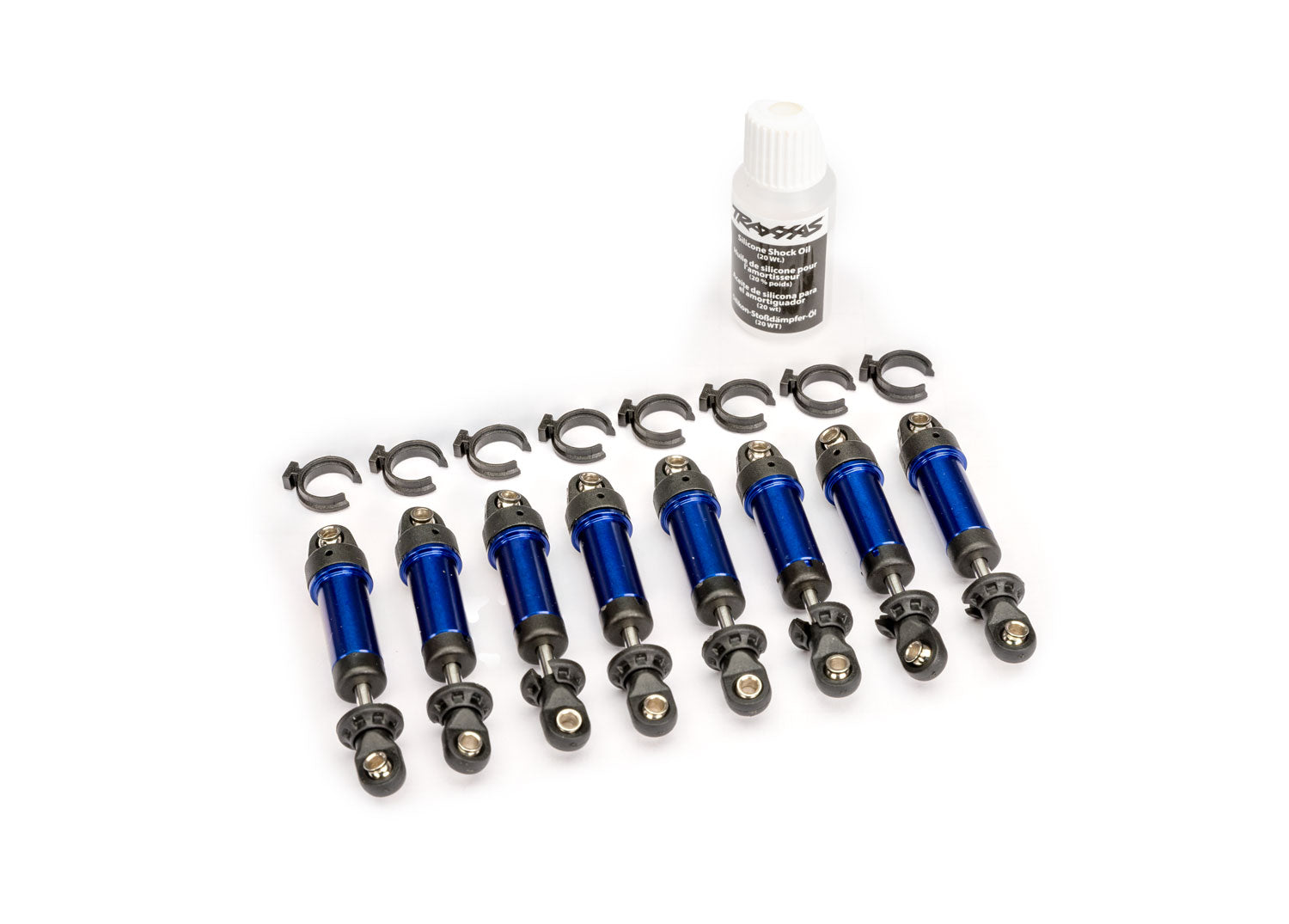 TRA9864-BLUE 9864-BLUE TRX-4MT GTM Aluminum Shocks, Blue (8)
