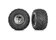 TRA9867 9867 TRX-4MT Terra Groove Pre-Glued Tires, Chrome (2)