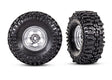 TRA9872 9872 2.4x1.0" Tires & 1.0" Wheels, Satin Chrome (2)