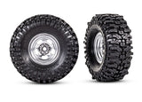 TRA9872 9872 2.4x1.0" Tires & 1.0" Wheels, Satin Chrome (2)