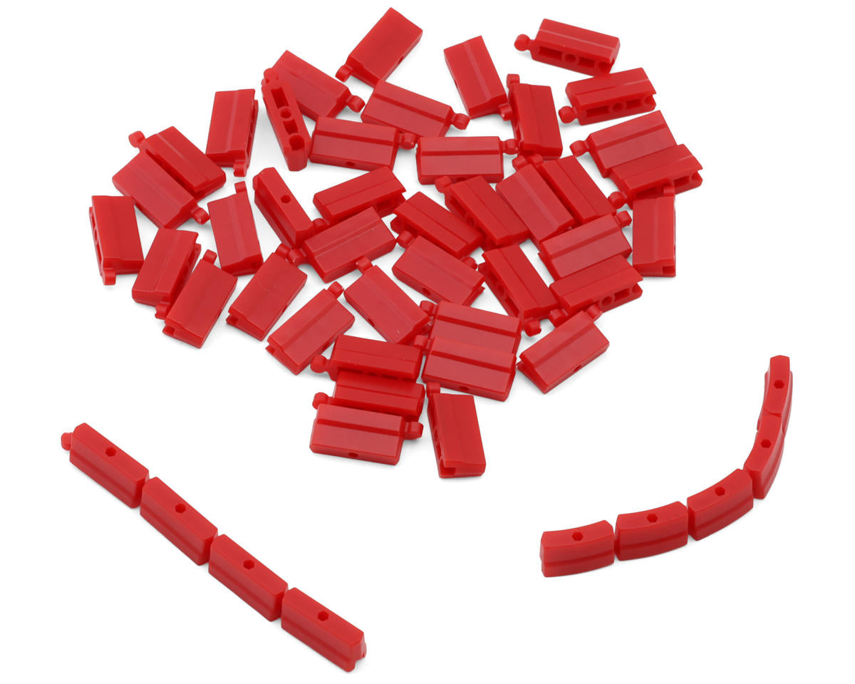 TRJ760076 TRJ760076 Micro RC Track Mat Fence Set, Red (50)