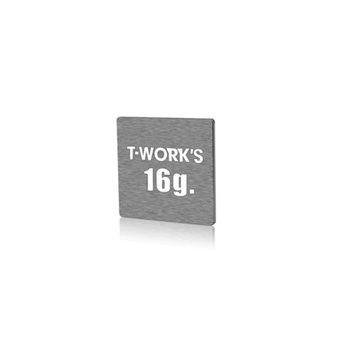 T-Works TE-207-H Tungsten Balance Weight, 16g (24.5x24.5x1.4mm)