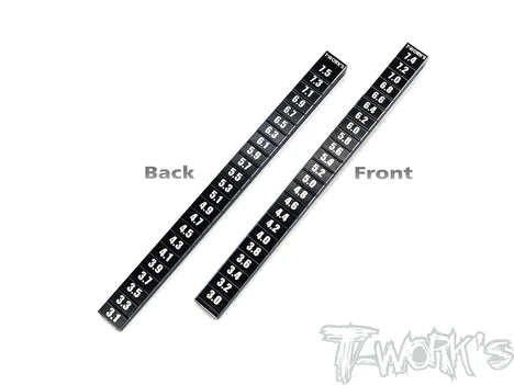 T-Works TT-068 1/12 & 1/10 On-Road Stepped Ride Height Gauge, 1.5-6mm