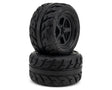 UPG-10005 UPG-10005 Low-Pro Belted Street Radials 2.8in Pre-Glued Tires, 5-Star Wheels (2)