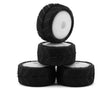 UPG-10011-T UPG-10011-T Micro Spiker Pre-Glued Carpet Tires for Losi Micro-T, White (4)