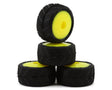 UPG-10011-TY UPG-10011-TY Micro Spiker Pre-Glued Carpet Tires for Losi Micro-T, Yellow (4)