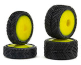 UPG-10011-Y UPG-10011-Y Micro Spiker Pre-Glued Carpet Tires for Losi Micro-B, Yellow (4)