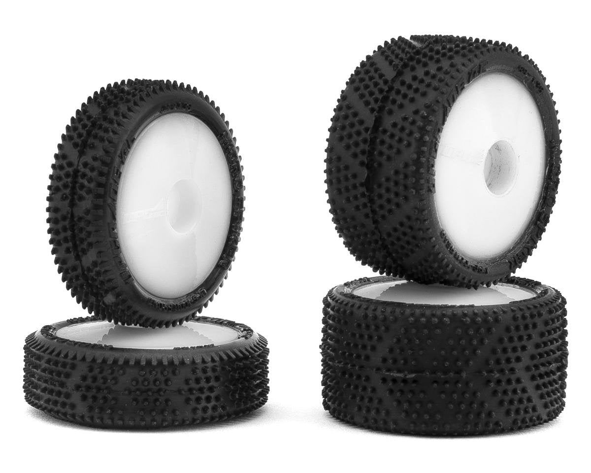 UPG-10011 UPG-10011 Micro Spiker Pre-Glued Carpet Tires for Losi Micro-B, White (4)