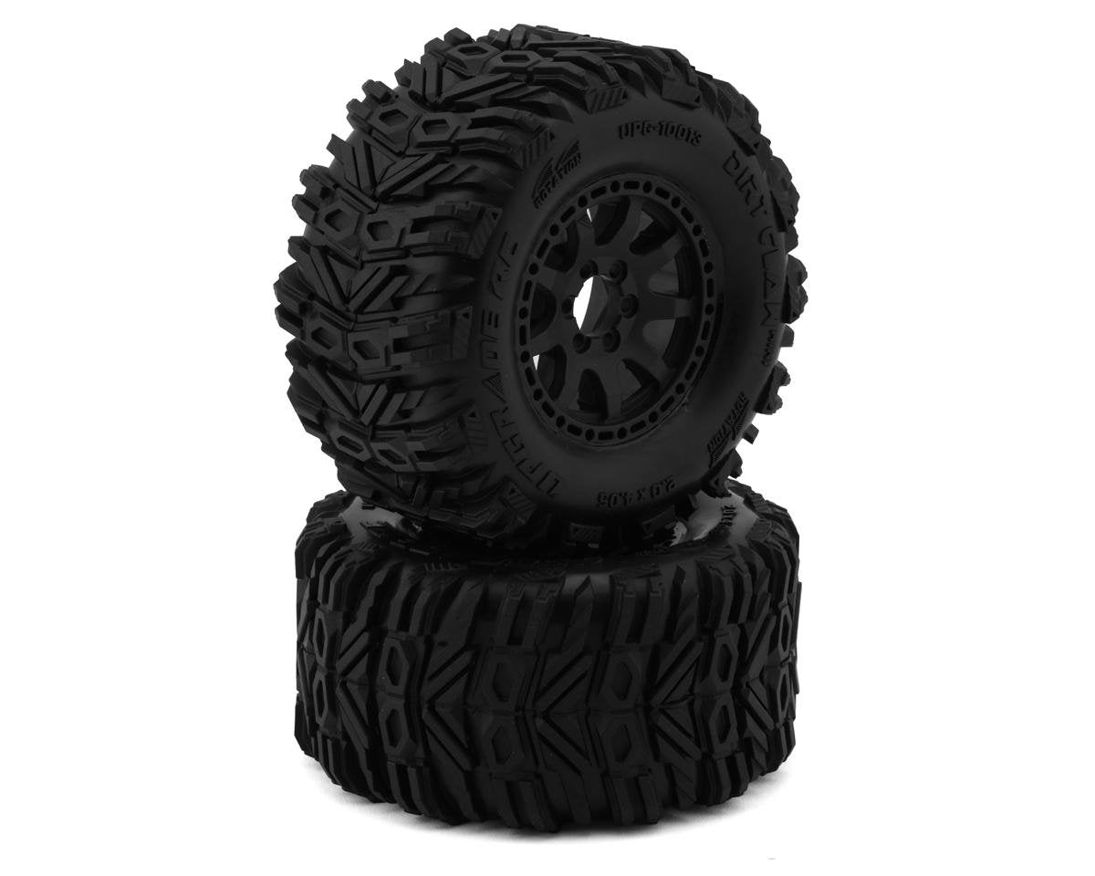 UPG-10013 UPG-10013 Dirt Claw Belted 2.2in Pre-Glued Tires for Traxxas Mini Maxx & Mini XRT (2)