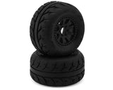 UPG-10014 UPG-10014 Street Radials 2.2in Pre-Glued Tires for Traxxas Mini Maxx & Mini XRT (2)