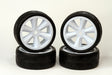 GRC124GTW GRC124GTW USGT (Non-Belted) Pre-Glued Tires on White Edge Wheels (4)