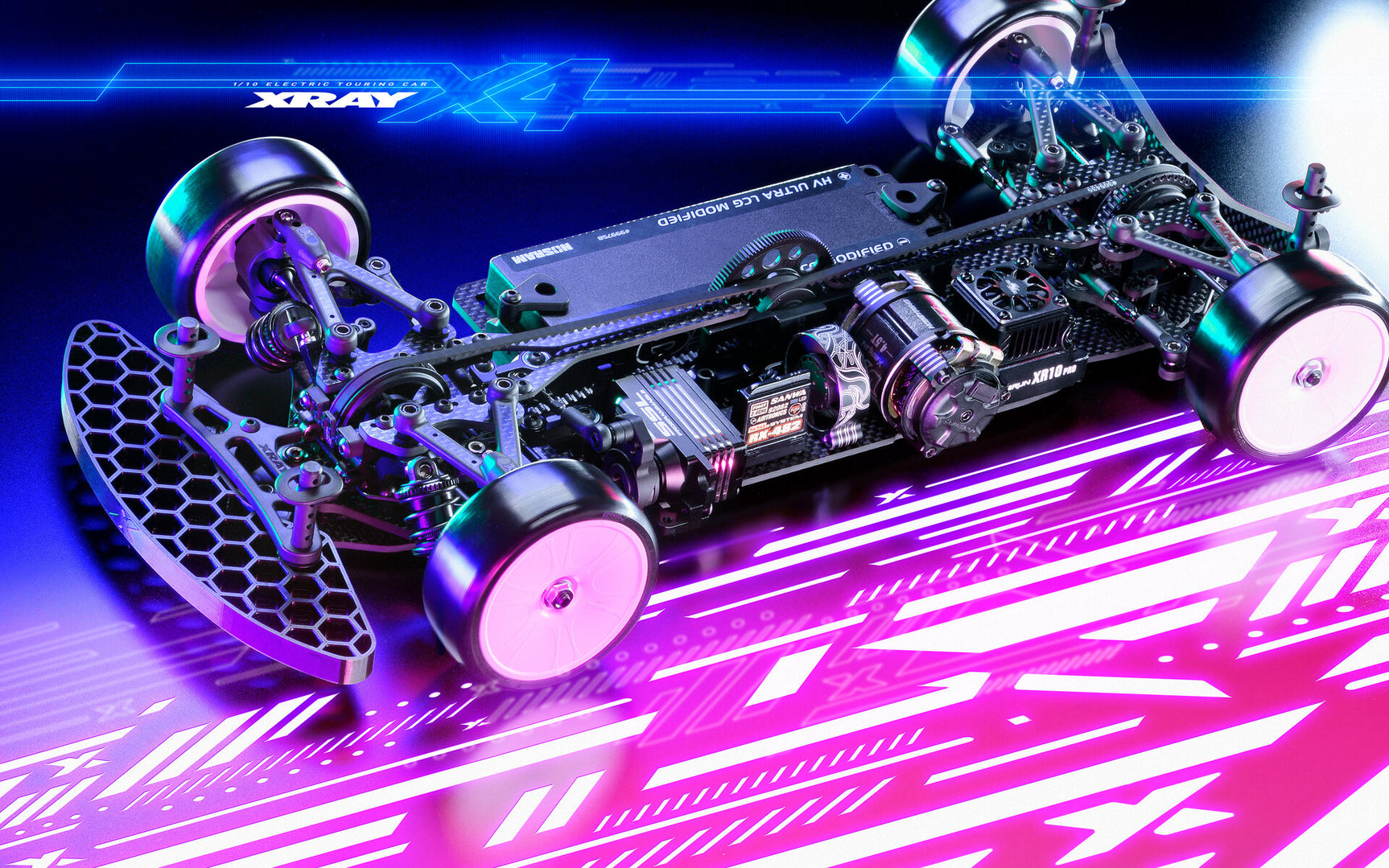 XRA300044 300044 X4'26 1/10 4WD Touring Car Kit, 1.5 Aluminum