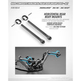 X4 Horizonatal Rear Body Mount Post Set, Hard