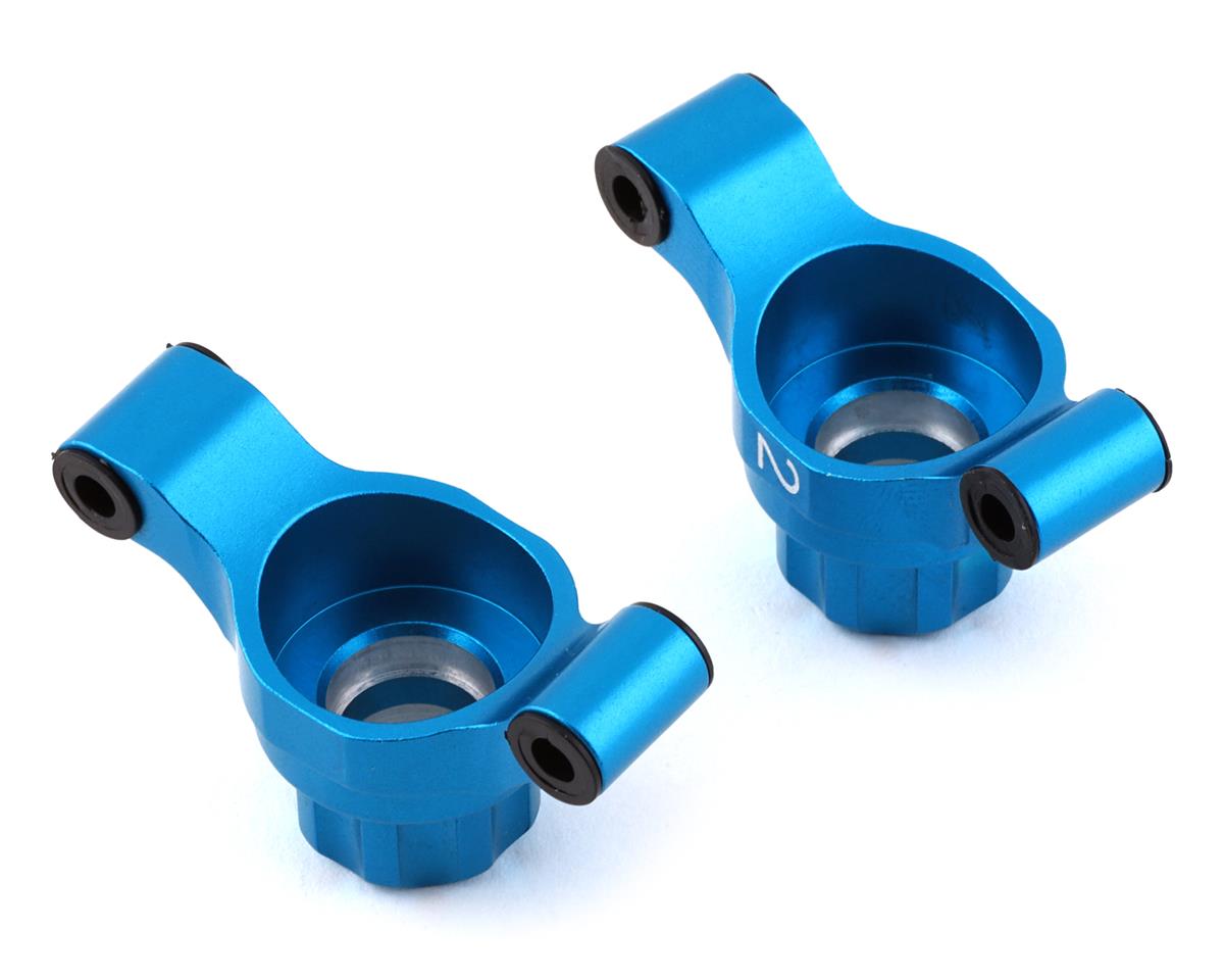 YEATT02-007-2BU TT02-007-2BU Aluminum Rear Hub/Knuckle Arm, 2 Degree, Tamiya TT-02