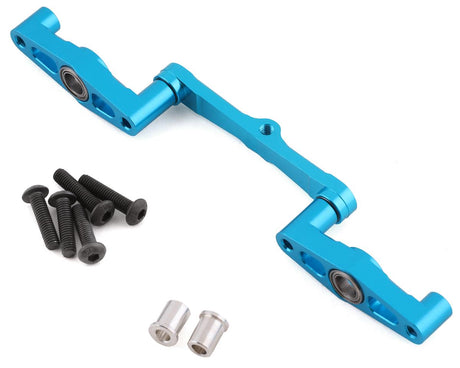 YEATT02-042BU TT02-042BU Aluminum Ball Bearing Steering Rack, Blue, Tamiya TT-02