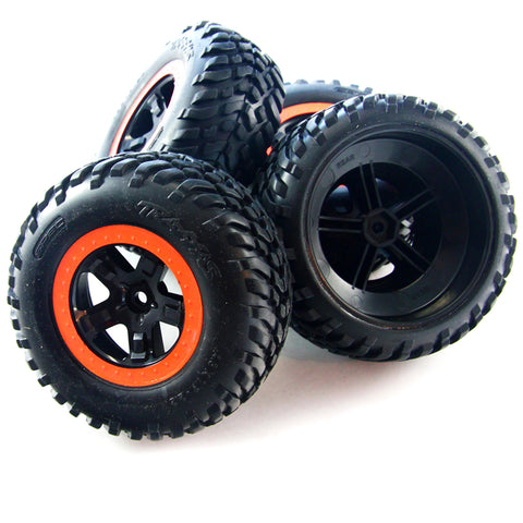 Traxxas 1/10 Slash 2WD Orange 12mm Hex Wheels & Tires