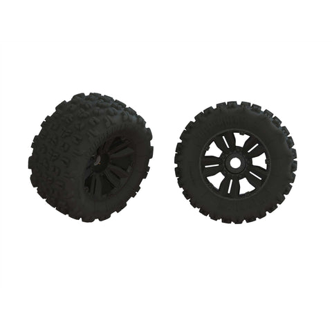 ARRMA ARA550089 dBoots Copperhead2 MT Tires & Wheels, 24mm, Black
