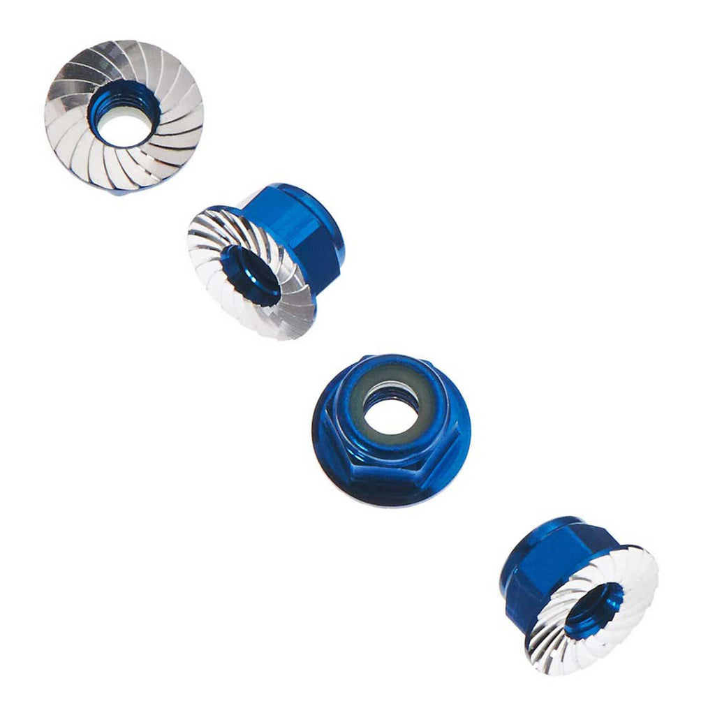AXA1046 AXA1046 Serrated Nylon Lock Nut, M4, Blue