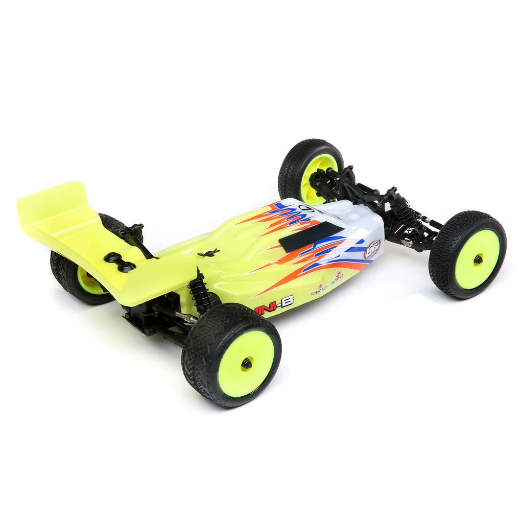 LOS01016T3 LOS01016T3 Mini-B Brushed 1/16 2WD Buggy, Yellow/White
