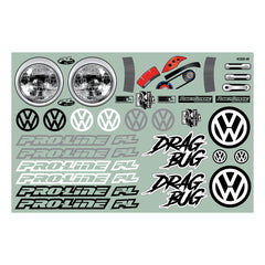 Pro-Line 3558-00 Volkswagen 1/10 SC Drag Bug Body, Clear