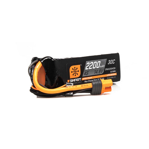 Spektrum SPMX22004S30 Smart 4S 14.8V LiPo Battery, 30C 2200mAh, IC3