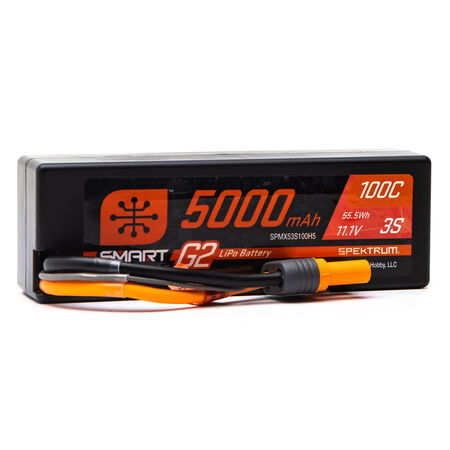 Spektrum SPMX53S100H5 Smart 3S G2 LiPo Battery, 5000mAh 100C, IC5 Plug