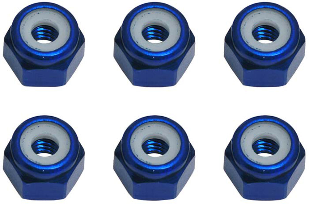 ASC6943 6943 Aluminum FT 8-32 Locknuts, Blue
