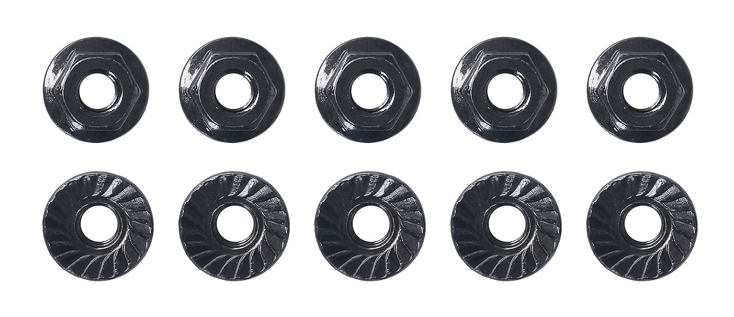 ASC91150 91150 M4 Low Profile Serrated Steel Wheel Nuts, Black (10)