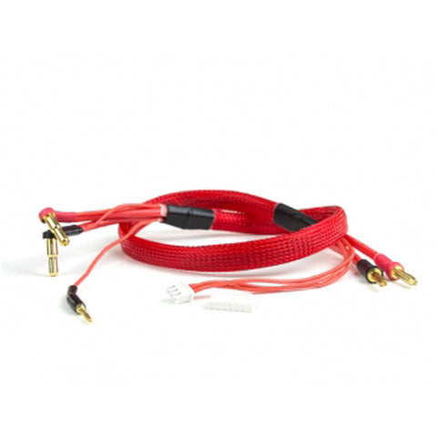 Avid RC AV1402-RED 2S Charge Lead Cable, 2ft, Bullet Connectors, Red